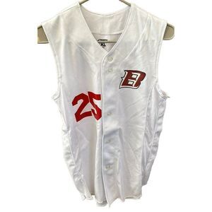 Champro Sports Youth XL Polyester Jersey Sleeveless Buttons White B 25